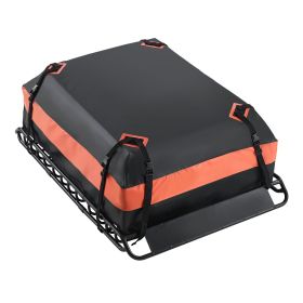 Roof Rack Basket, 51 x 36 x 4.1 in, Universal Rooftop Cargo Carrier with 1120 x 870 x 260 mm Cargo Bag, Net, Ratchet Straps
