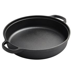 Cast Iron Cooking Pot for Restaurant Kitchen Skillet Camping Cooker (Color: As pic show, Pot Diameter: 25cm)